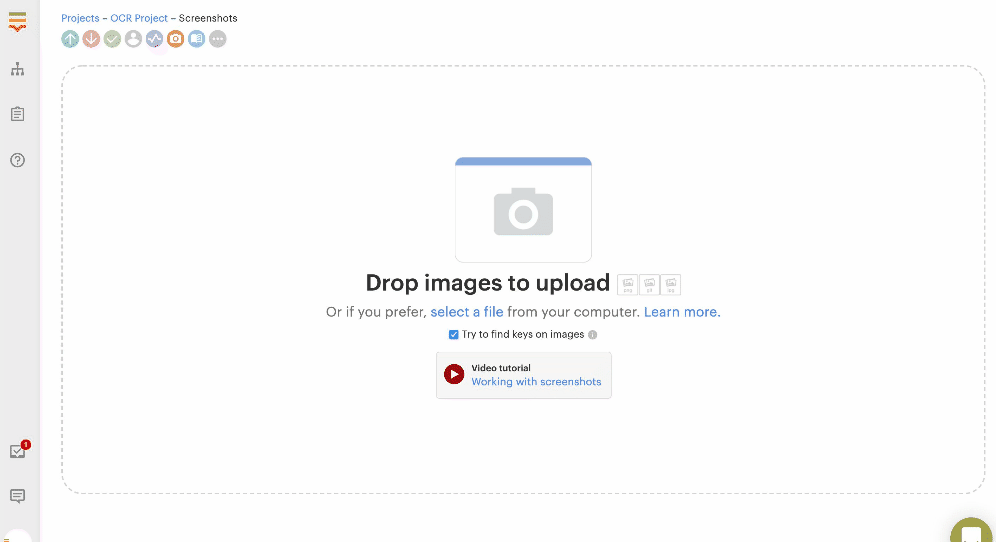 auto key detection for screenshots