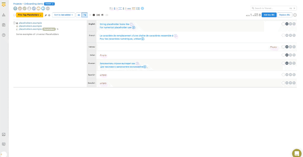 Use a TMS with placeholder UI
